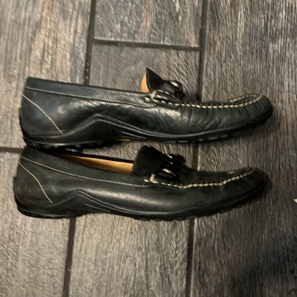 Martin Dingman Old Row Men’s Black Leather Horse Bit Loafer dress shoes - Picture 3 of 4